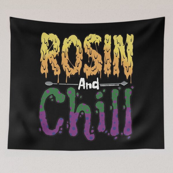 Item preview, Rosin and chill Colorful Drippy Stoner Art and Dab Tool dark green dark purple bubble designed and sold by YomeHayin.