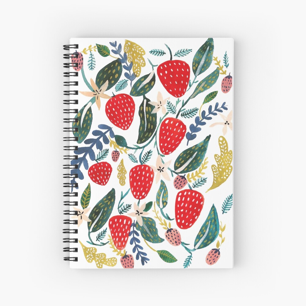 Strawberries Spiral Notebook