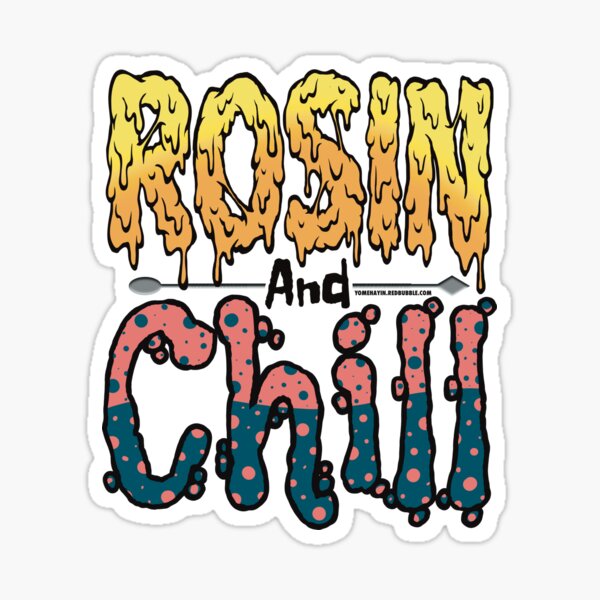 Item preview, Rosin and chill Colorful Drippy Stoner Art and Dab Tool pink and blue bubble designed and sold by YomeHayin.