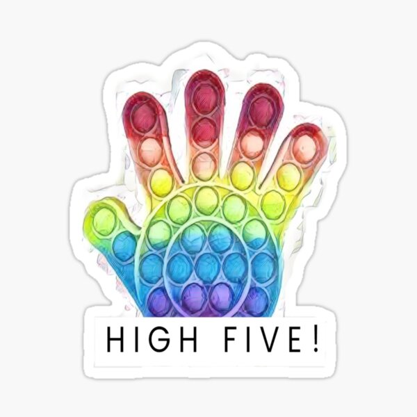 “high five!” Sticker by DanaIrik | Redbubble