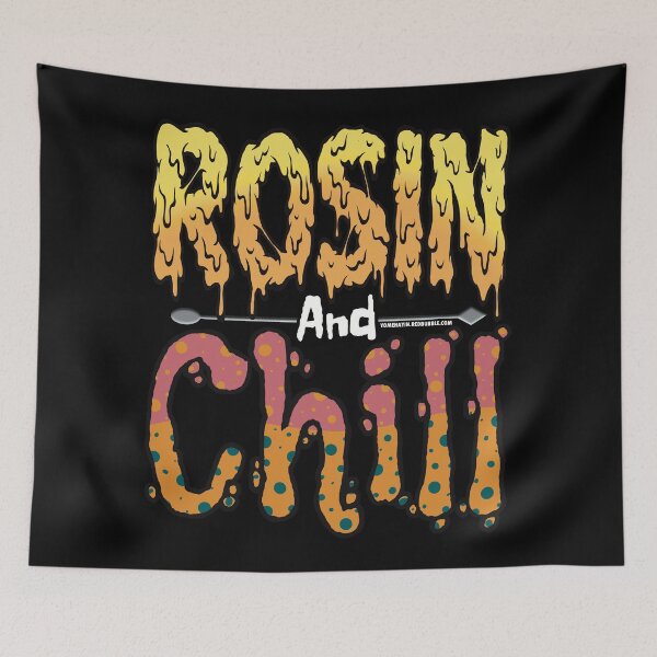 Item preview, Rosin and chill Colorful Drippy Stoner Art and Dab Tool pink and orange bubble designed and sold by YomeHayin.