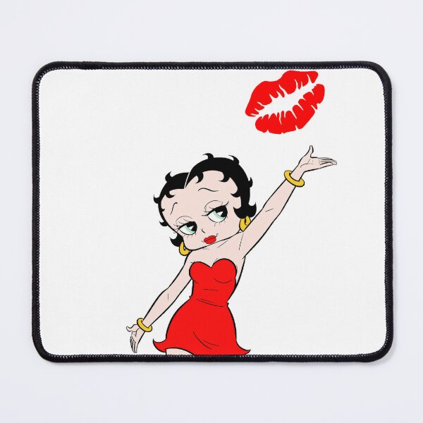 Office Mouse pad Betty boop 9x7 inch Laptop pad kiss baby lips 