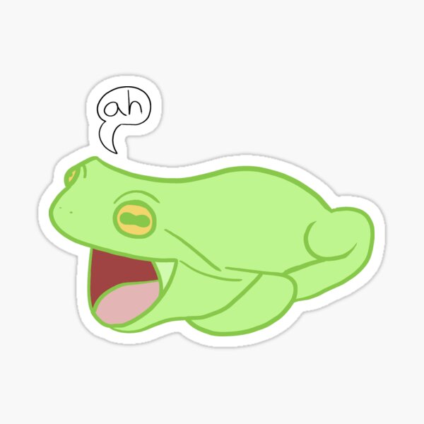 Yelling Frog Stickers for Sale, Free US Shipping