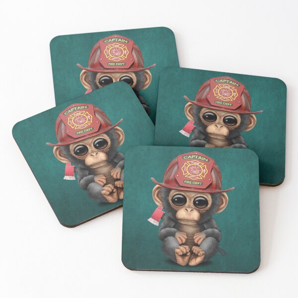 Item preview, Cute Baby Chimp Firefighter designed and sold by JeffBartels.