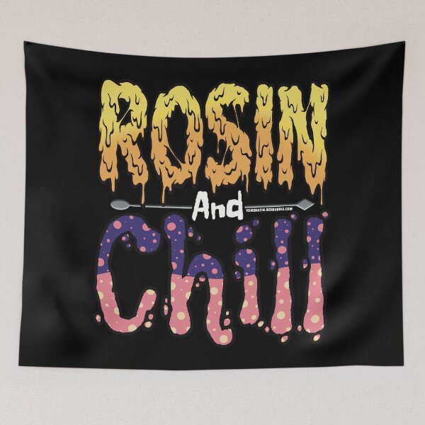 Item preview, Rosin and chill Colorful Drippy Stoner Art and Dab Tool dark purple and pink bubble designed and sold by YomeHayin.