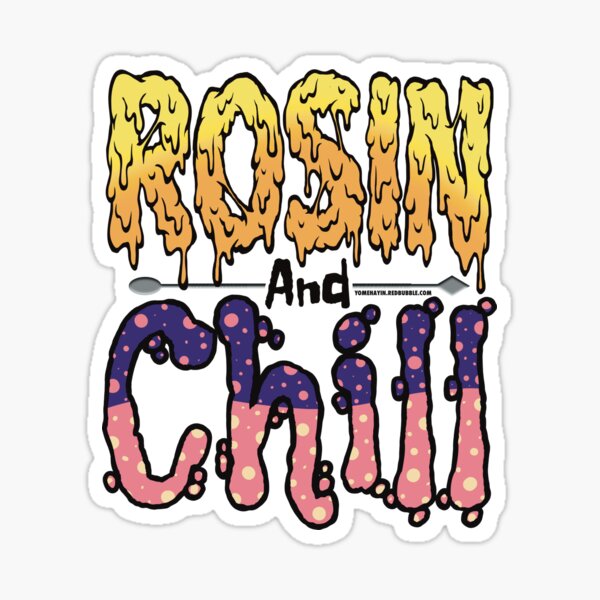 Item preview, Rosin and chill Colorful Drippy Stoner Art and Dab Tool dark purple and pink bubble designed and sold by YomeHayin.