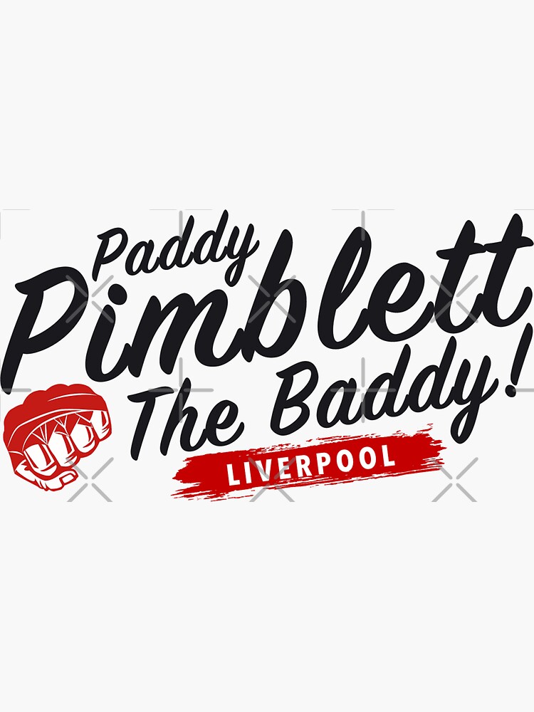 "Paddy Pimblett The Baddy Liverpool" Sticker by MMATee Redbubble