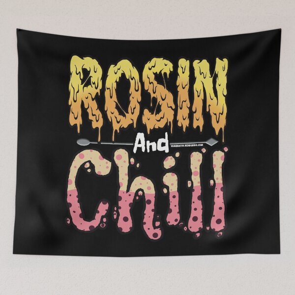 Item preview, Rosin and chill Colorful Drippy Stoner Art and Dab Tool light orange and pink bubble designed and sold by YomeHayin.
