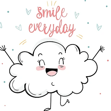 Artwork thumbnail, Cute happy cloud by ReydaDesign