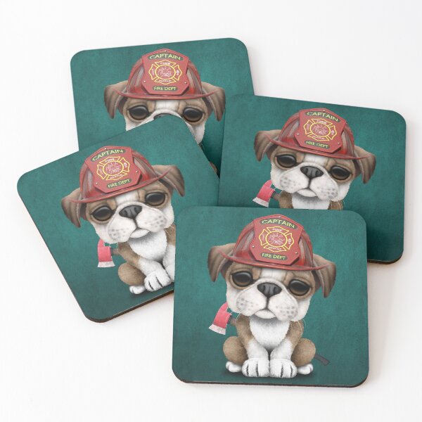 Item preview, Cute Bulldog Puppy Firefighter designed and sold by JeffBartels.