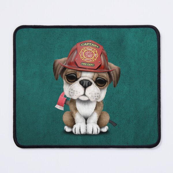 Item preview, Cute Bulldog Puppy Firefighter designed and sold by JeffBartels.