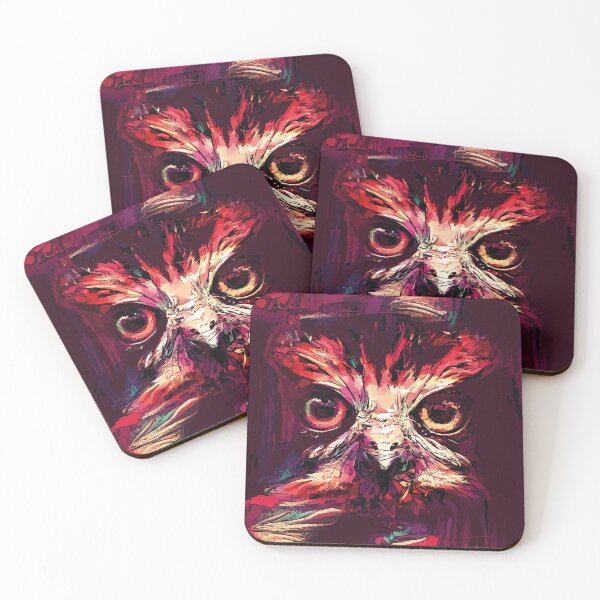 Item preview, Colorful Wildlife Night Owl Nighthawk Digital Art Illustration designed and sold by Abstract-Artist.