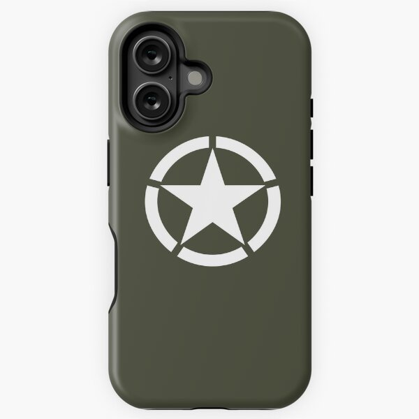 Vista previa del artículo con la obra «Vintage White Army Star y fondo verde», diseñado y vendido por Jared Davies.