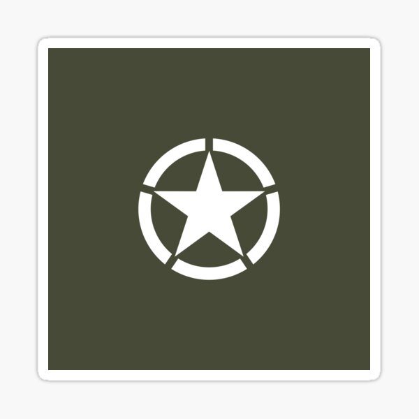 Item preview, Vintage White Army Star & Green Background designed and sold by Jared Davies.