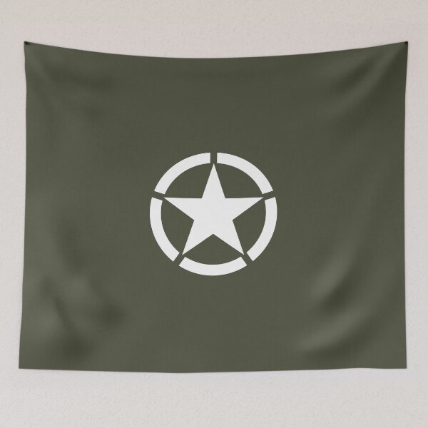Item preview, Vintage White Army Star & Green Background designed and sold by Jared Davies.