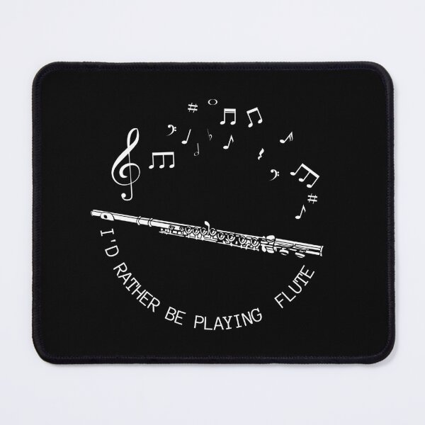Item preview, "I'd Rather be Playing Flute" - Stickers, T Shirt, Hoodie, Mug, Hat, Tote | Gift for Flute Player, Flute Lover, Flutist designed and sold by Pawfect-Purr.
