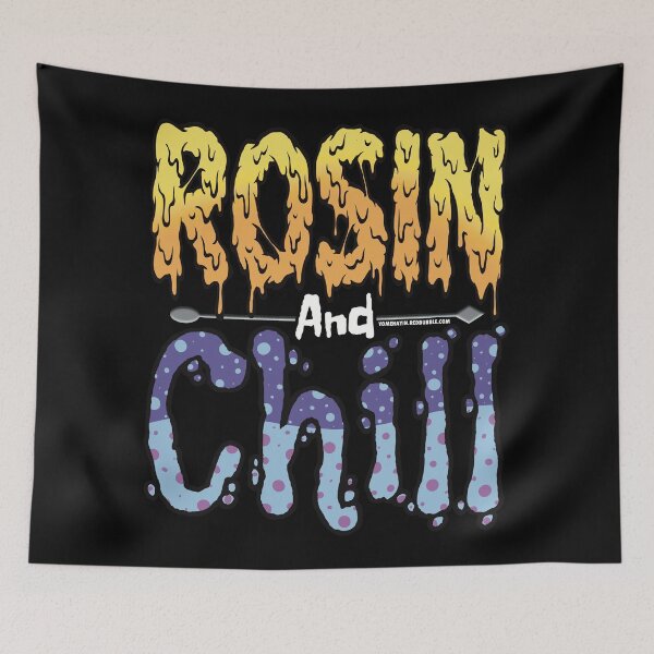 Item preview, Rosin and chill Colorful Drippy Stoner Art and Dab Tool purple and light blue bubble designed and sold by YomeHayin.