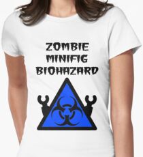 ZOMBIE MINIFIG BIOHAZARD Women's Fitted T-Shirt