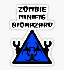 ZOMBIE MINIFIG BIOHAZARD Sticker