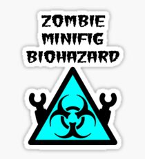 ZOMBIE MINIFIG BIOHAZARD Sticker