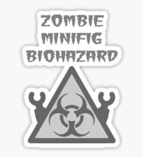 ZOMBIE MINIFIG BIOHAZARD Sticker