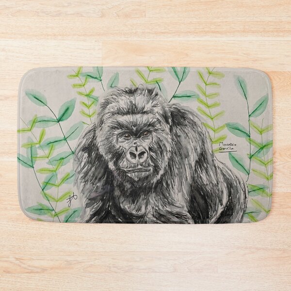 Item preview, Mountain gorilla illustration using watercolour and pen and wash designed and sold by Freyamay-art.