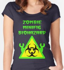 ZOMBIE MINIFIG BIOHAZARD Women's Fitted Scoop T-Shirt