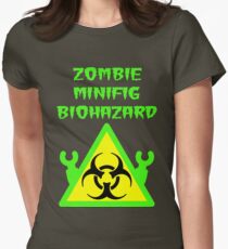 ZOMBIE MINIFIG BIOHAZARD Women's Fitted T-Shirt