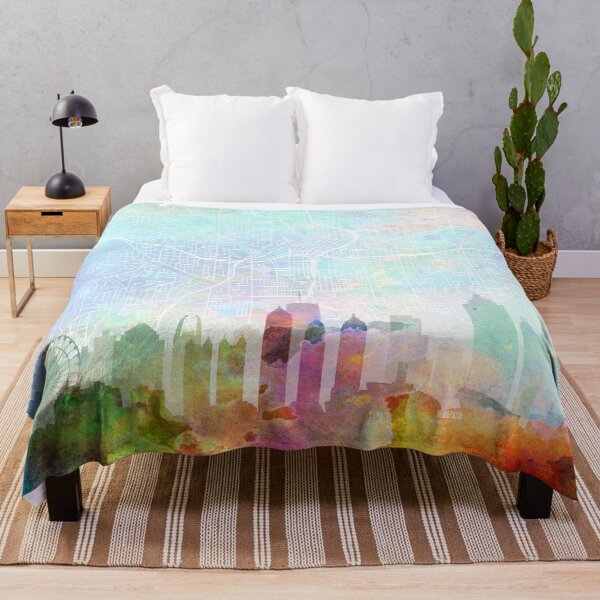 Item preview, Atlanta Skyline Map Watercolor Print by Zouzounio Art designed and sold by zouzounioart.