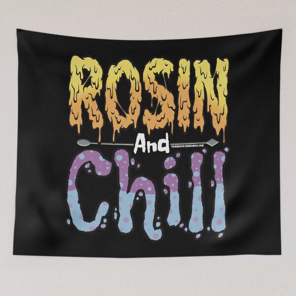 Item preview, Rosin and chill Colorful Drippy Stoner Art and Dab Tool Iight purple and light blue bubble designed and sold by YomeHayin.