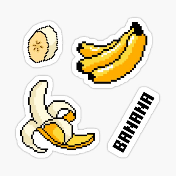 8 bit pixel art banana fruit pixels for games Vector Image