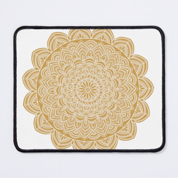 Item preview, White line mandala - mustard designed and sold by lilletk.