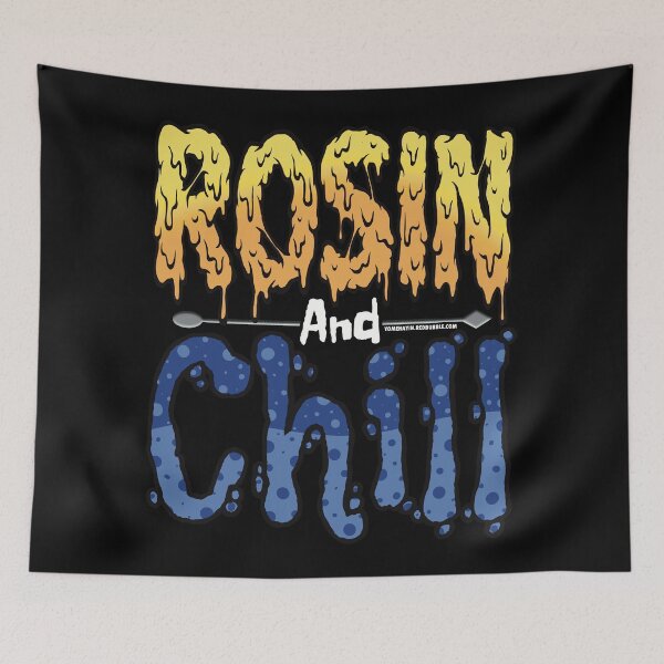 Item preview, Rosin and chill Colorful Drippy Stoner Art and Dab Tool Dark blue and light blue bubble designed and sold by YomeHayin.