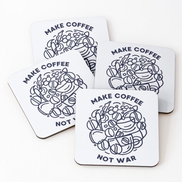 Item preview, Make Coffee Not War designed and sold by DovbleTrovble.