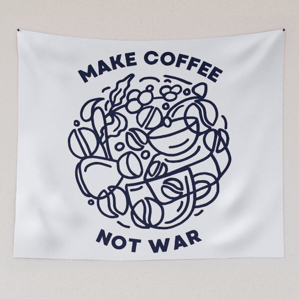 Item preview, Make Coffee Not War designed and sold by DovbleTrovble.