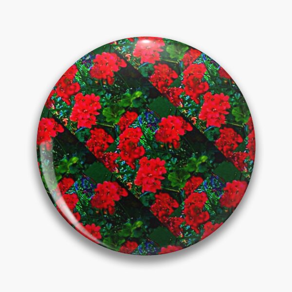 Item preview, DECORATIVE RED GERANIUMS GREEN GARDEN ART Throw Pillow designed and sold by sharlesart.