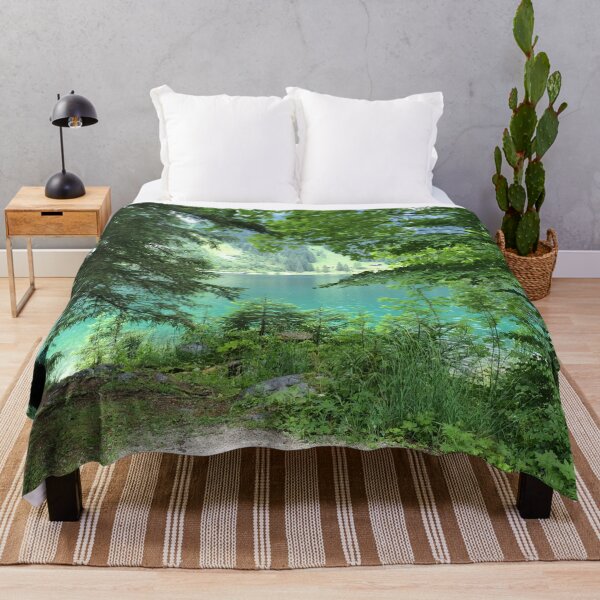 Item preview, Trees framing an Austrian lake designed and sold by ray-designs-.