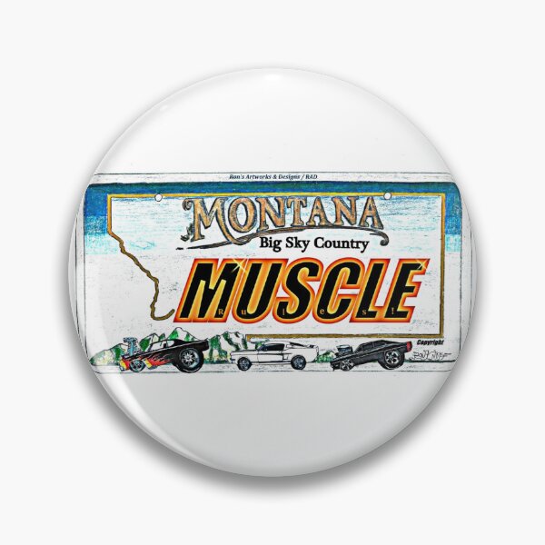 Aperçu de l'œuvre Hot Rods // Illustration de plaque d'immatriculation du Montana créée et vendue par Imagin8er.