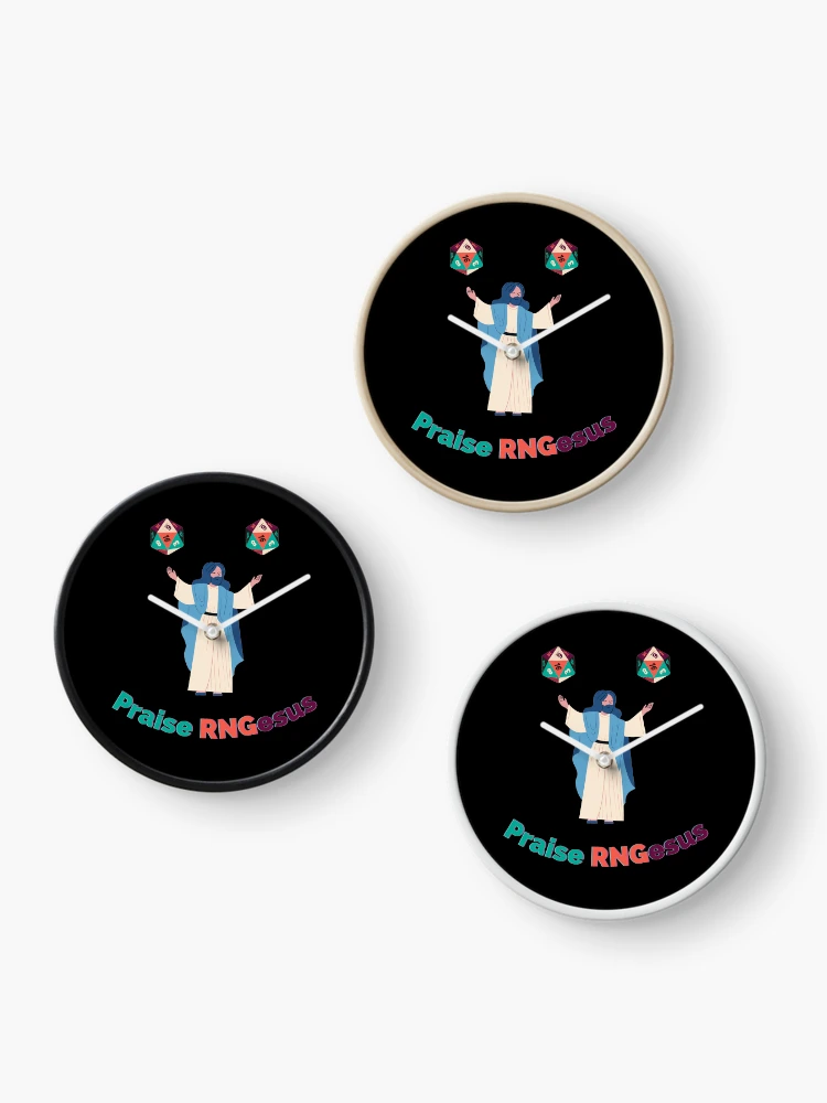 Thumbnail 3 of 4, Clock, Praise RNGesus RNG jesus Sticker designed and sold by DanLopesMerch.