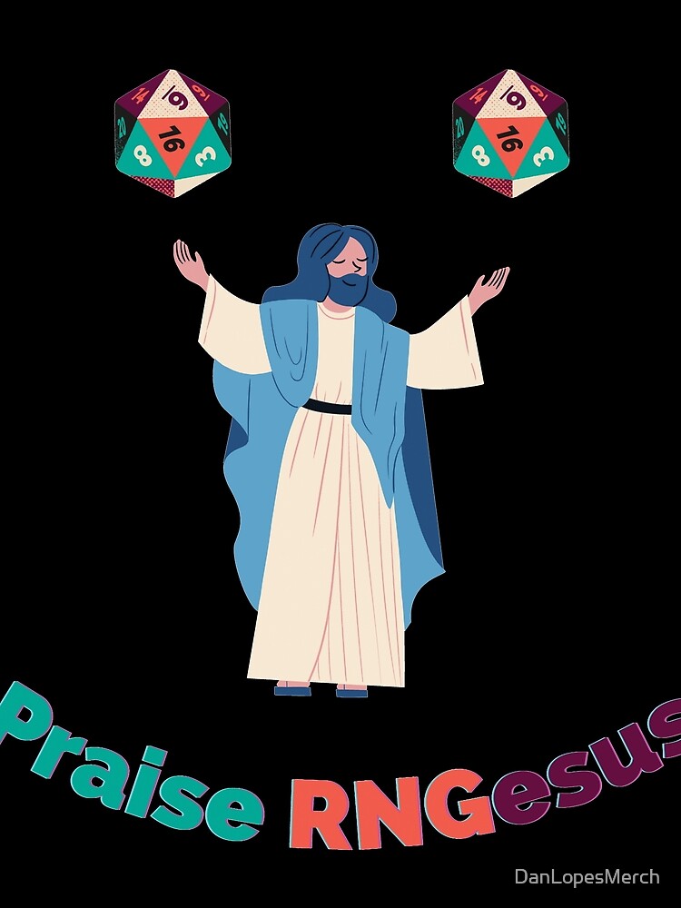 Thumbnail 3 of 3, Scarf, Praise RNGesus RNG jesus Sticker designed and sold by DanLopesMerch.