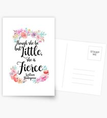 Though she be floral print Postcards