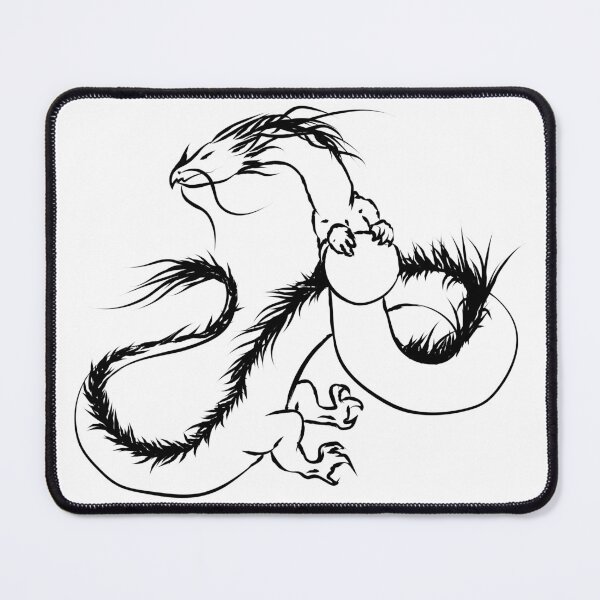 Item preview, Minimalist Eastern Dragon with Orb designed and sold by CoPriArt.