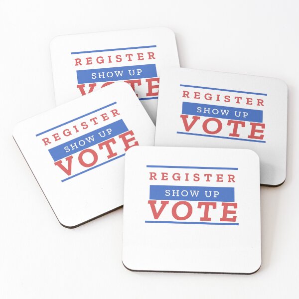 Item preview, Register Show Up Vote Blue Letters designed and sold by badretop.