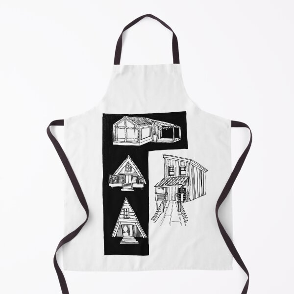 Item preview, Black and White Wooden Cabin Design Illustrations designed and sold by Helen-arts.