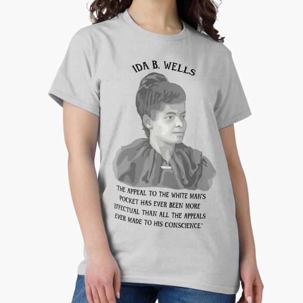 Vista previa del artículo con la obra «Retrato y cita de Ida B. Wells», diseñado y vendido por Unhinged Heather.