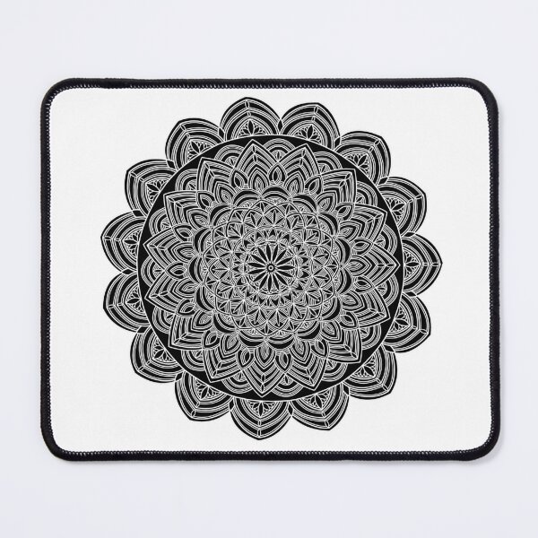 Item preview, White line mandala - black designed and sold by lilletk.