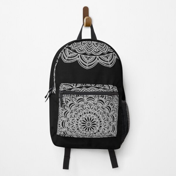 Item preview, White line mandala - black designed and sold by lilletk.