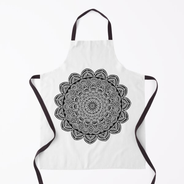 Item preview, White line mandala - black designed and sold by lilletk.