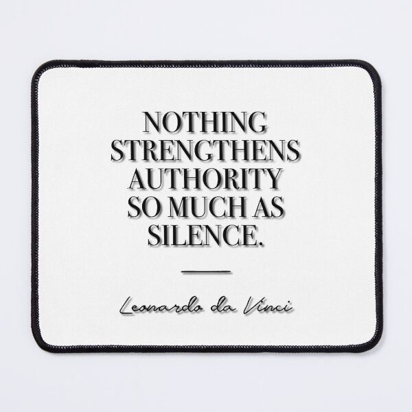 Item preview, Nothing strengthens authority so much as silence (black) designed and sold by didijuca.