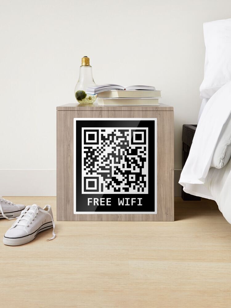 ShortLink to Rick Roll Fake Free WiFi QR - Door Hanger by ValdiLab